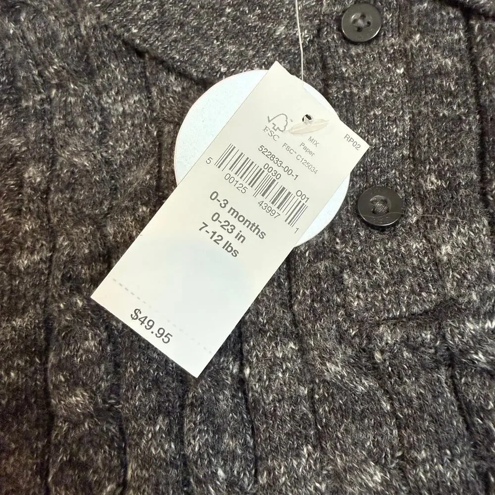 NWT Baby Gap Cable Knit Polo Sweater Outfit Boy 0-3 Months Collar Pants Henley